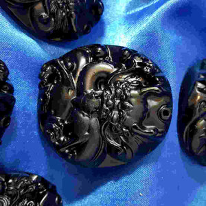Black Obsidian Dragon Pendant