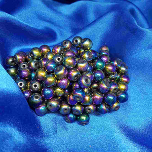 Electroplated Magnetic Hematite Bead (8mm)