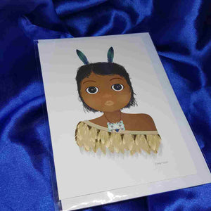 Little Warrior Boy Greeting Card by Ema Frost