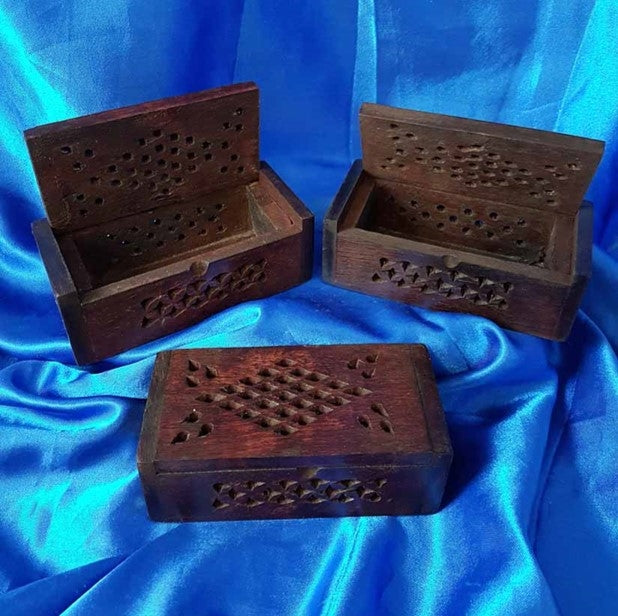 Celestial Rosewood & Brass Filigree Box