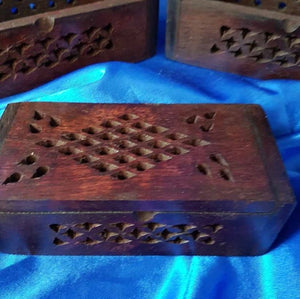 Celestial Rosewood & Brass Filigree Box