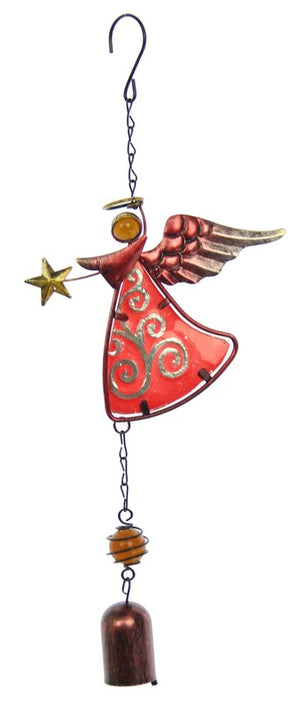 Red Angel Bell Wind Chime