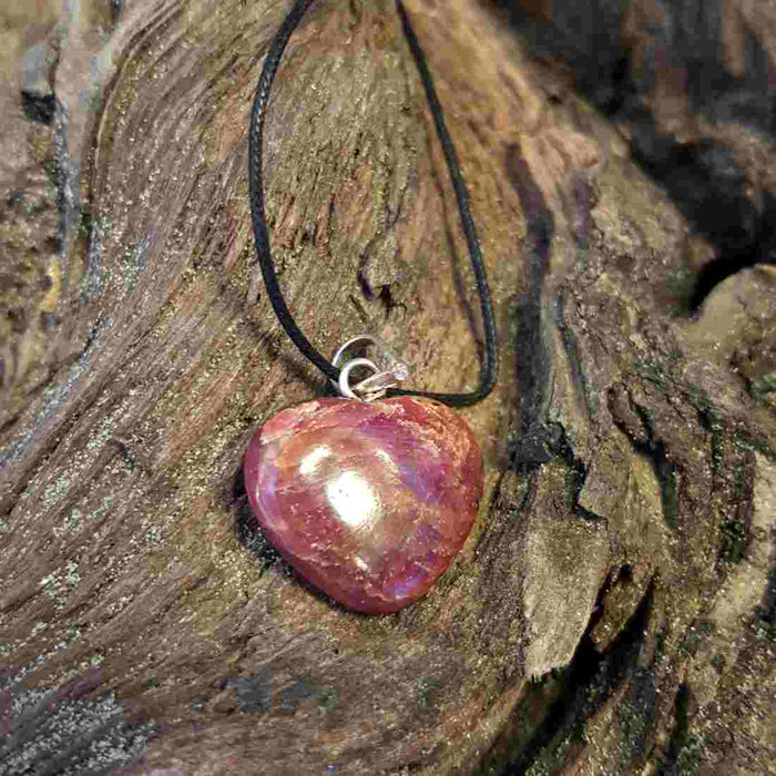 Ruby Heart Pendant (15mm)