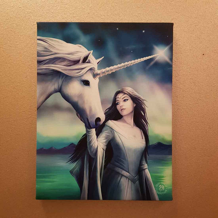 North Star Unicorn Canvas by Anne Stokes (approx. 25 x 19cm)